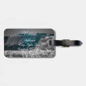 Meereswellen Persönliche Reisen Gepäckanhänger (Rückseite horizontal)