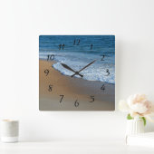 Meereswellen Quadratische Wanduhr (Zuhause)