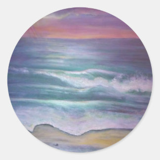 Meereswellen Runder Aufkleber