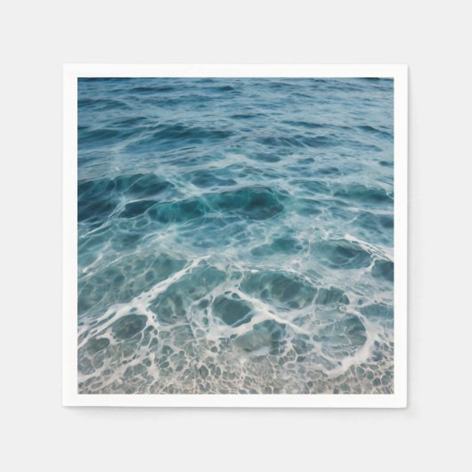 Meereswellen Serviette (Vorderseite)