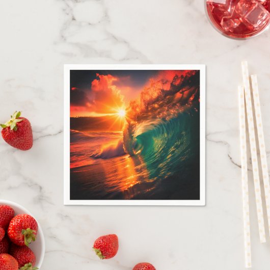 Meereswellen Serviette (Beispiel)