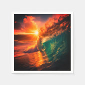 Meereswellen Serviette (Vorderseite)