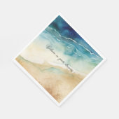 Meereswellen Serviette (Ecke)