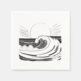 Meereswellen Serviette