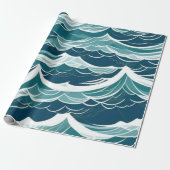 Meereswellen Sommervibes Wrapping Paper Geschenkpapier (Ungerollt)