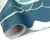Meereswellen Sommervibes Wrapping Paper Geschenkpapier (Rolleneckpunkt)