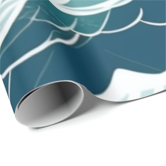 Meereswellen Sommervibes Wrapping Paper Geschenkpapier (Rolleneckpunkt)