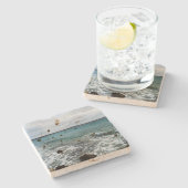 Meereswellen, Steinuntersetzer (Seitenansicht)