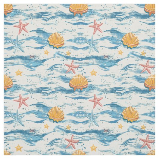 Meereswellen Stoff (Muster)