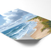 Meereswellen | Strandküste gestrichen Poster (Ecke)