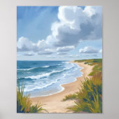 Meereswellen | Strandküste gestrichen Poster (Vorne)