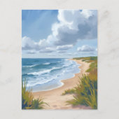 Meereswellen | Strandküste gestrichen Postkarte (Vorderseite)