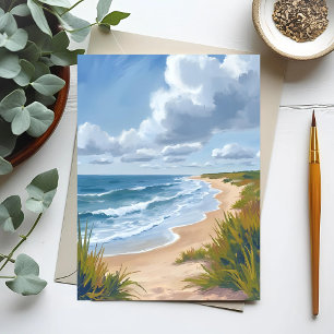 Meereswellen   Strandküste gestrichen Postkarte