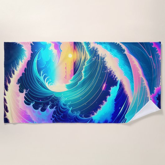 Meereswellen Strandtuch (Vorderseite)