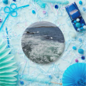 Meereswellen Strandwasser blaue Welle Pappteller (Party)