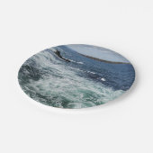Meereswellen Strandwasser blaue Welle Pappteller (Schrägansicht)