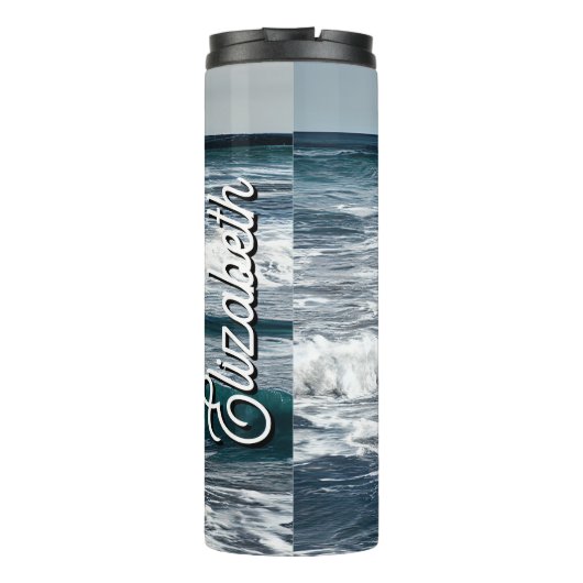 Meereswellen Thermosbecher (Rückseite)