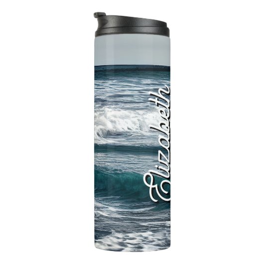 Meereswellen Thermosbecher (Nach rechts gedreht)