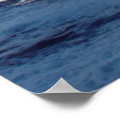 Meereswellen und weiße Flussuchten Poster (Ecke)