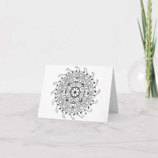 Meereswellen Zen-Mandala Karte (Vorderseite)