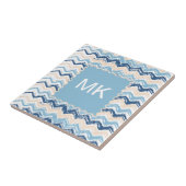 Meereswellen Zickzack Fliese (Seite)