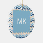 Meereswellen Zickzack Keramik Ornament (Rechts)