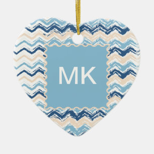 Meereswellen Zickzack Keramikornament