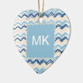 Meereswellen Zickzack Keramikornament (Links)