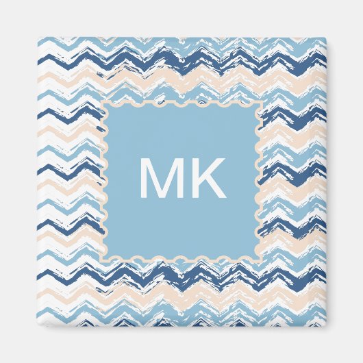 Meereswellen Zickzack Magnet (Vorne)