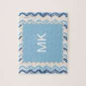 Meereswellen Zickzack Puzzle (Vertikal)