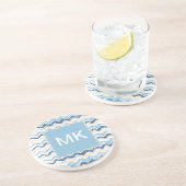 Meereswellen Zickzack Sandstein Untersetzer (Seite)