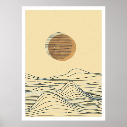 Meereswellenlandschaft Poster (Vorne)