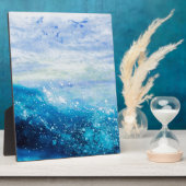 Meereswellenmalerei, Seeschaum Fotoplatte (Seite)