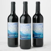 Meereswellenmalerei, Seeschaum Weinetikett (Flaschen)