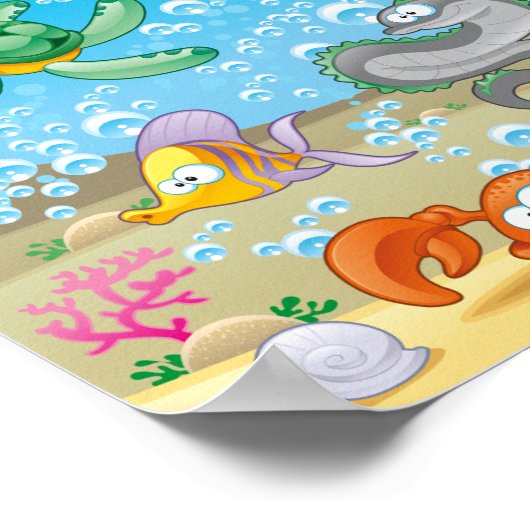 Meereswelt 11" x 8,5", Value Poster Paper (Matte) (Ecke)