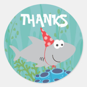 Meereswelt Aquarium Geburtstagsticker Runder Aufkleber