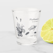 Meereswelt Bachelorette Wochenende Gastgeschenk Schnapsglas (Vorderseite)