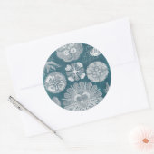 Meereswelt Blueprint IV Runder Aufkleber (Umschlag)