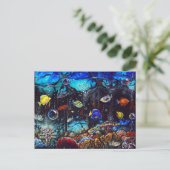 Meereswelt durch CBjork, Willkommen auf der Wärmez Postkarte (Stehend Vorderseite)