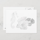 Meereswelt-erwachsene Farbton-Postkarte Postkarte (Vorne/Hinten)