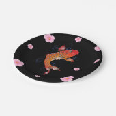 Meereswelt-Fische Koi Pappteller (Schrägansicht)