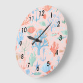 Meereswelt Große Wanduhr (Winkel)