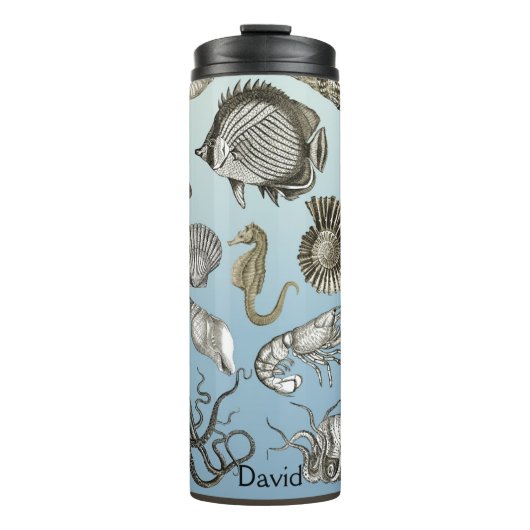 Meereswelt-kundenspezifische thermische Trommel Thermosbecher (Vorderseite)