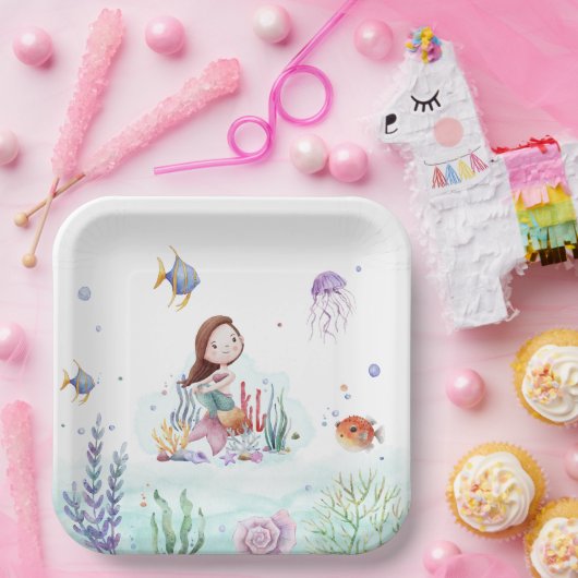 Meereswelt-Papier-Teller für Wasserfarbstoffe Pappteller (Party)