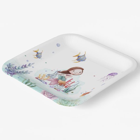 Meereswelt-Papier-Teller für Wasserfarbstoffe Pappteller (Gewinkelt)