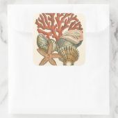 Meereswelt Quadratischer Aufkleber (Tasche)