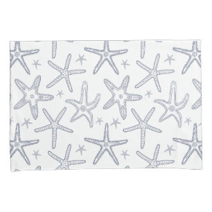 Meereswelt Starfish Blau und Weiß Gemustert Kissenbezug