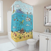 Meereswelt unter dem Meeresspiegel Duschvorhang (Beispiel)