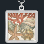 Meereswelt Versilberte Kette<br><div class="desc">Dieser Kunstdruck zeigt scharfe,  lebendige Bilder mit hoher Farbgenauigkeit. Holen Sie sich Ihre Meereswelt-Sammlung heute in diesem Vintagen Druck. Es ist ein wunderschönes rotes Korallenriff und schöne Seesterne werden auf jedem Produkt großartig gehen.</div>