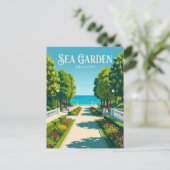 Meergarten Bulgarien Postkarte (Stehend Vorderseite)